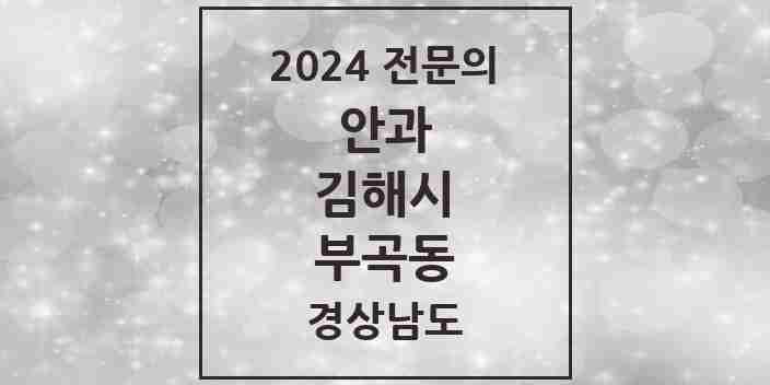 2024 부곡동 안과 전문의 의원·병원 모음 2곳 | 경상남도 김해시 추천 리스트