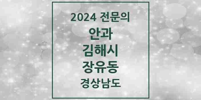 2024 장유동 안과 전문의 의원·병원 모음 1곳 | 경상남도 김해시 추천 리스트