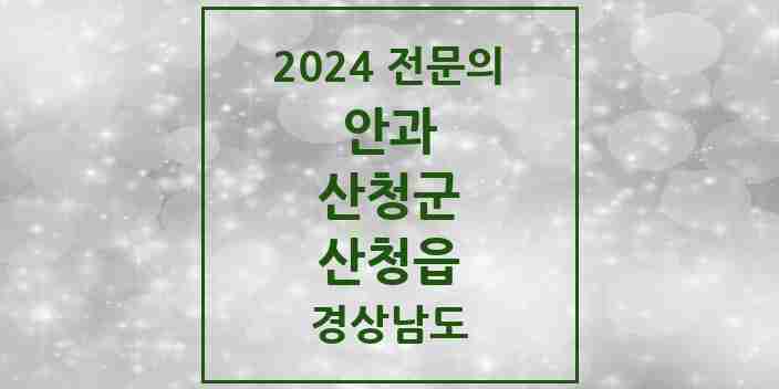 2024 산청읍 안과 전문의 의원·병원 모음 1곳 | 경상남도 산청군 추천 리스트