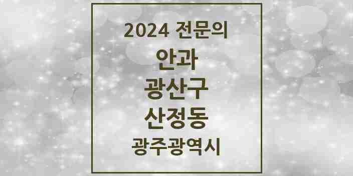 2024 산정동 안과 전문의 의원·병원 모음 1곳 | 광주광역시 광산구 추천 리스트