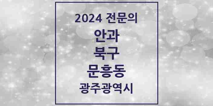 2024 문흥동 안과 전문의 의원·병원 모음 | 광주광역시 북구 리스트