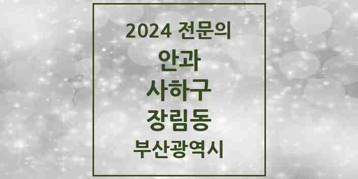 2024 장림동 안과 전문의 의원·병원 모음 2곳 | 부산광역시 사하구 추천 리스트