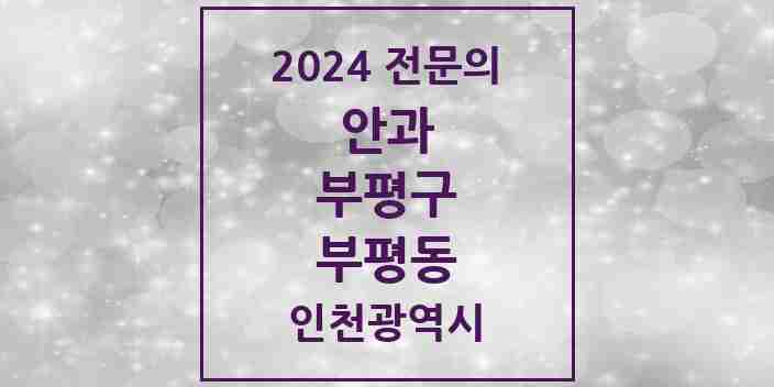 2024 부평동 안과 전문의 의원·병원 모음 10곳 | 인천광역시 부평구 추천 리스트