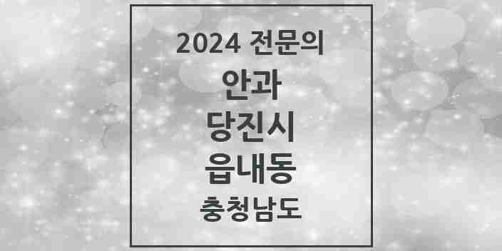 2024 읍내동 안과 전문의 의원·병원 모음 3곳 | 충청남도 당진시 추천 리스트