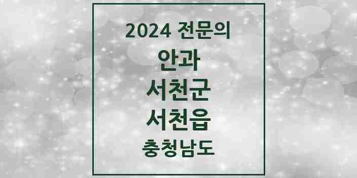 2024 서천읍 안과 전문의 의원·병원 모음 2곳 | 충청남도 서천군 추천 리스트