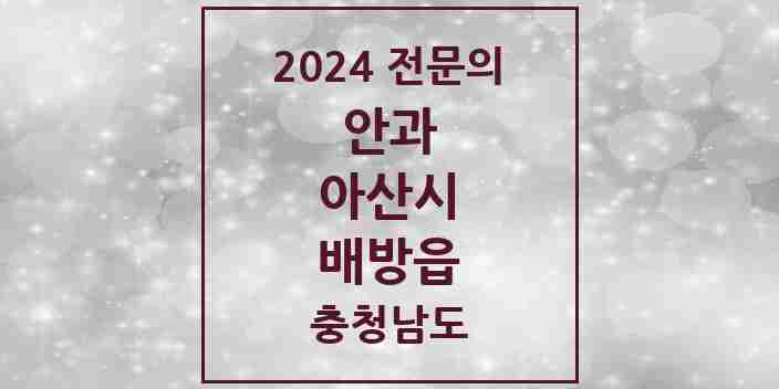 2024 배방읍 안과 전문의 의원·병원 모음 2곳 | 충청남도 아산시 추천 리스트