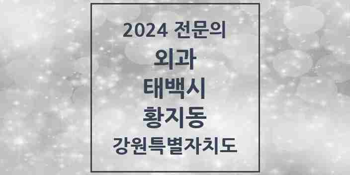 2024 황지동 외과 전문의 의원·병원 모음 3곳 | 강원특별자치도 태백시 추천 리스트