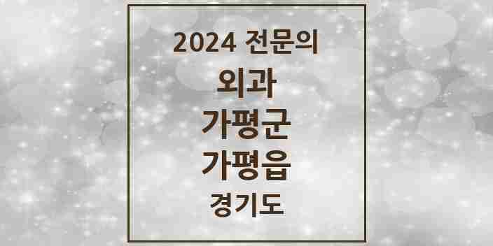 2024 가평읍 외과 전문의 의원·병원 모음 | 경기도 가평군 리스트