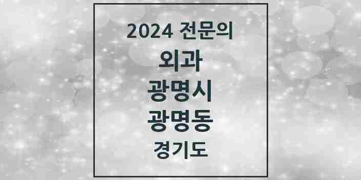 2024 광명동 외과 전문의 의원·병원 모음 | 경기도 광명시 리스트