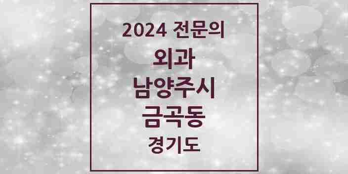 2024 금곡동 외과 전문의 의원·병원 모음 | 경기도 남양주시 리스트