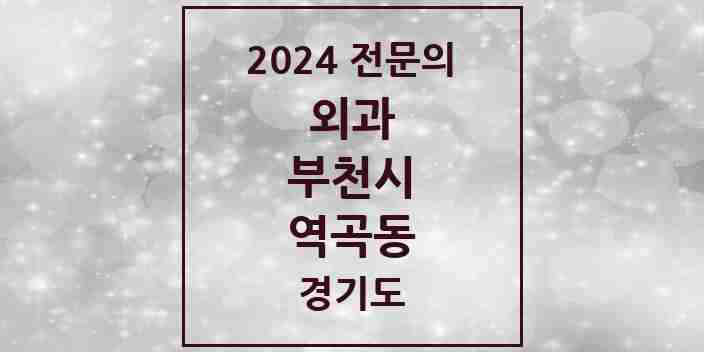 2024 역곡동 외과 전문의 의원·병원 모음 | 경기도 부천시 리스트