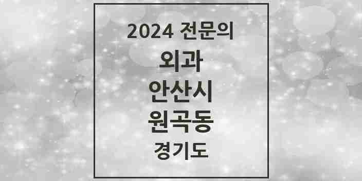 2024 원곡동 외과 전문의 의원·병원 모음 | 경기도 안산시 리스트