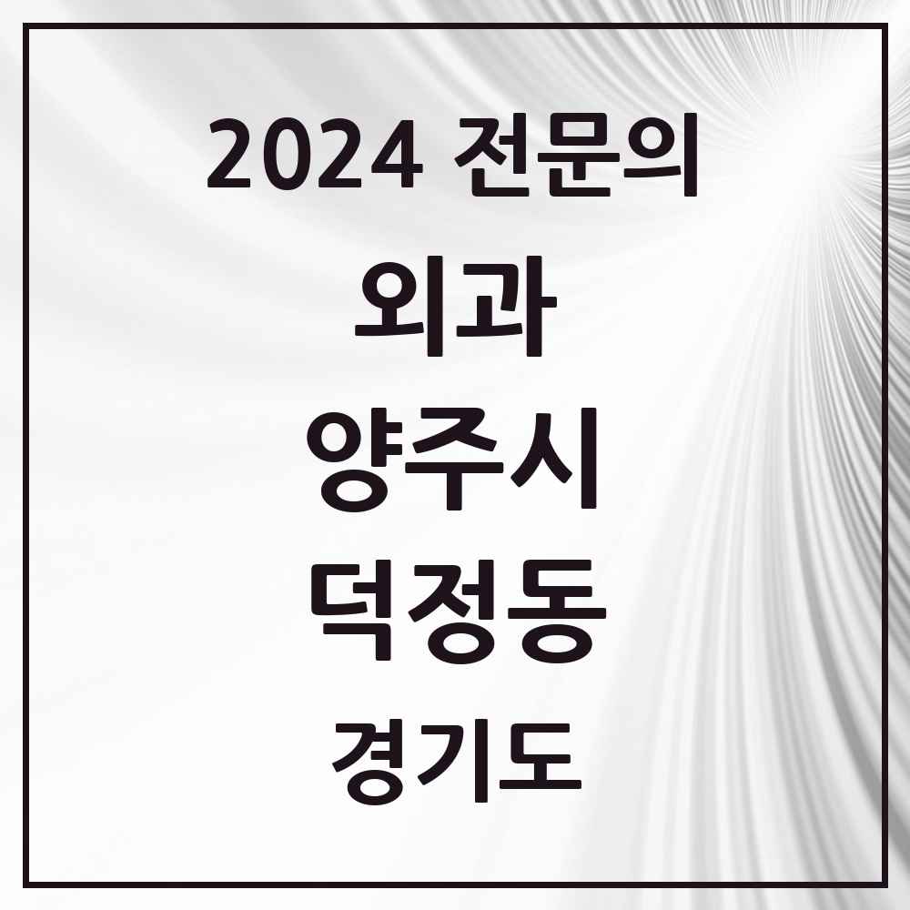 2024 덕정동 외과 전문의 의원·병원 모음 2곳 | 경기도 양주시 추천 리스트