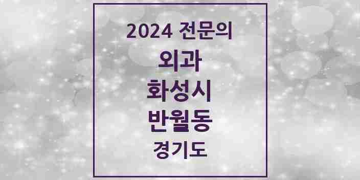 2024 반월동 외과 전문의 의원·병원 모음 | 경기도 화성시 리스트