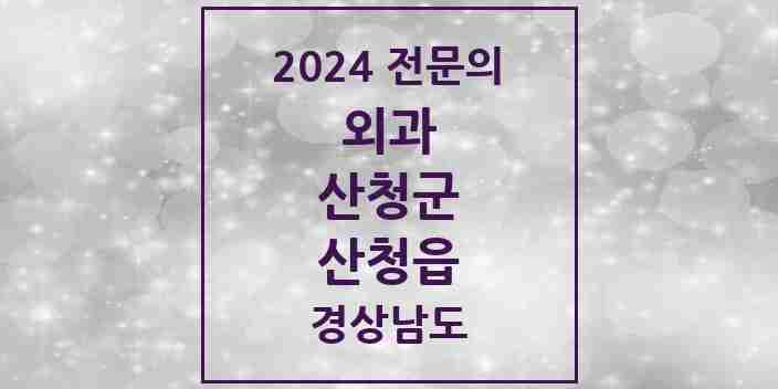 2024 산청읍 외과 전문의 의원·병원 모음 2곳 | 경상남도 산청군 추천 리스트