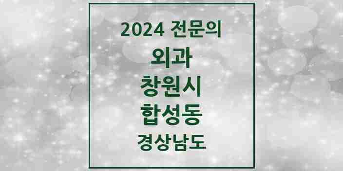 2024 합성동 외과 전문의 의원·병원 모음 6곳 | 경상남도 창원시 추천 리스트