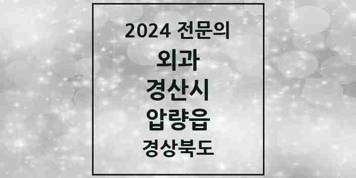 2024 압량읍 외과 전문의 의원·병원 모음 1곳 | 경상북도 경산시 추천 리스트