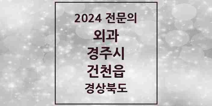 2024 건천읍 외과 전문의 의원·병원 모음 1곳 | 경상북도 경주시 추천 리스트