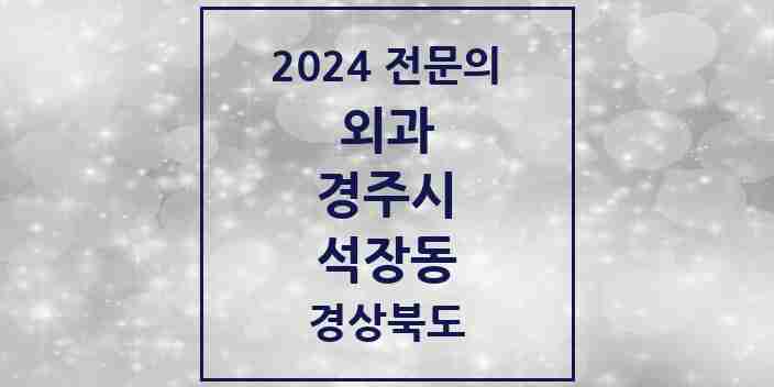 2024 석장동 외과 전문의 의원·병원 모음 1곳 | 경상북도 경주시 추천 리스트