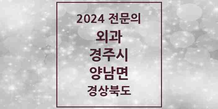 2024 양남면 외과 전문의 의원·병원 모음 1곳 | 경상북도 경주시 추천 리스트