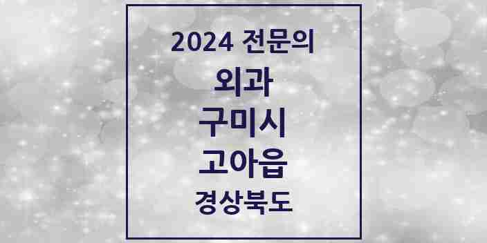 2024 고아읍 외과 전문의 의원·병원 모음 2곳 | 경상북도 구미시 추천 리스트