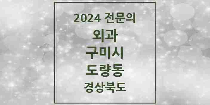 2024 도량동 외과 전문의 의원·병원 모음 2곳 | 경상북도 구미시 추천 리스트