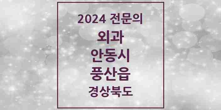 2024 풍산읍 외과 전문의 의원·병원 모음 1곳 | 경상북도 안동시 추천 리스트