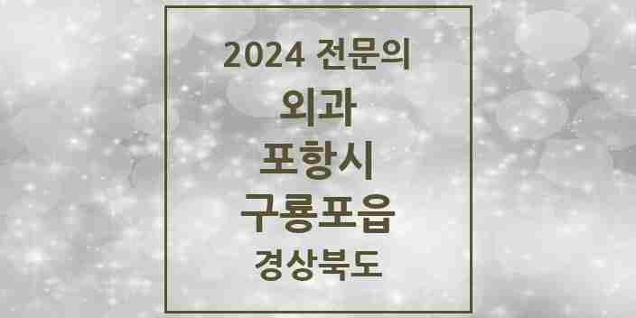 2024 구룡포읍 외과 전문의 의원·병원 모음 1곳 | 경상북도 포항시 추천 리스트