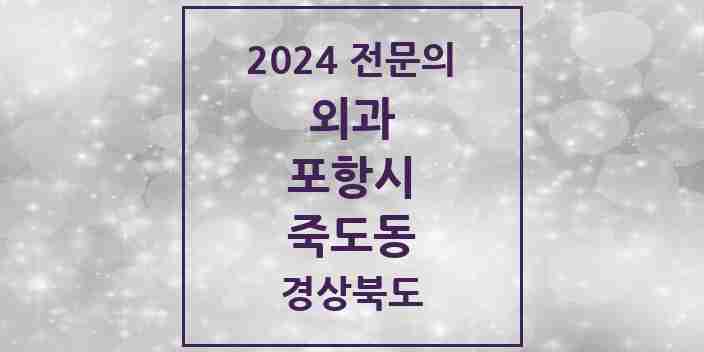 2024 죽도동 외과 전문의 의원·병원 모음 10곳 | 경상북도 포항시 추천 리스트