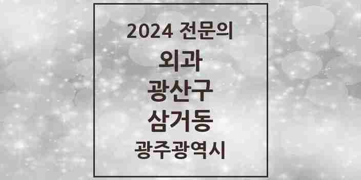 2024 삼거동 외과 전문의 의원·병원 모음 1곳 | 광주광역시 광산구 추천 리스트