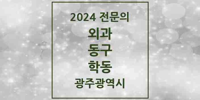 2024 학동 외과 전문의 의원·병원 모음 6곳 | 광주광역시 동구 추천 리스트