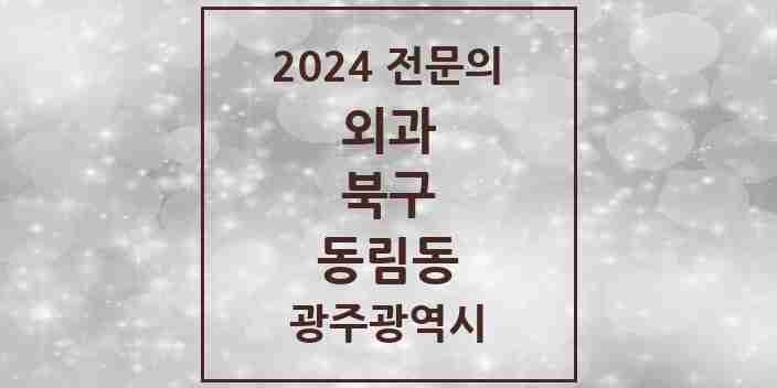 2024 동림동 외과 전문의 의원·병원 모음 3곳 | 광주광역시 북구 추천 리스트