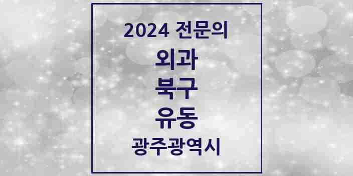 2024 유동 외과 전문의 의원·병원 모음 2곳 | 광주광역시 북구 추천 리스트