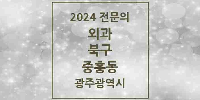 2024 중흥동 외과 전문의 의원·병원 모음 1곳 | 광주광역시 북구 추천 리스트