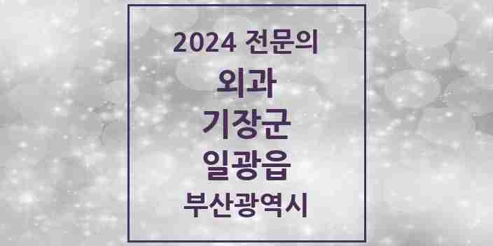 2024 일광읍 외과 전문의 의원·병원 모음 2곳 | 부산광역시 기장군 추천 리스트