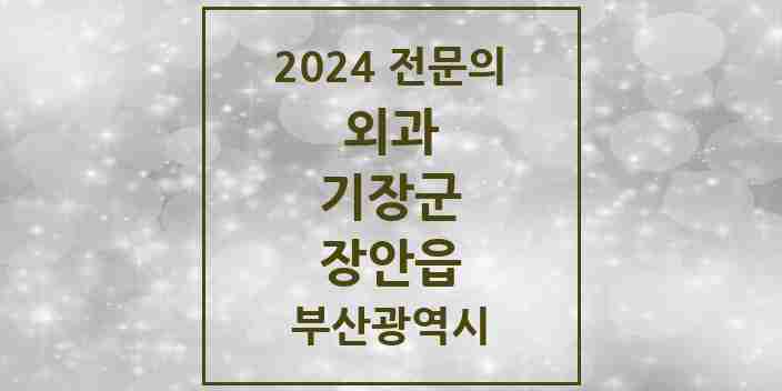 2024 장안읍 외과 전문의 의원·병원 모음 1곳 | 부산광역시 기장군 추천 리스트