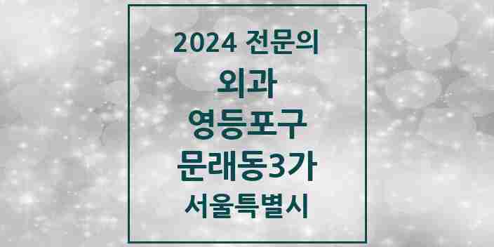 2024 문래동3가 외과 전문의 의원·병원 모음 | 서울특별시 영등포구 리스트