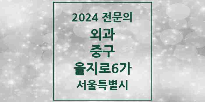 2024 을지로6가 외과 전문의 의원·병원 모음 | 서울특별시 중구 리스트