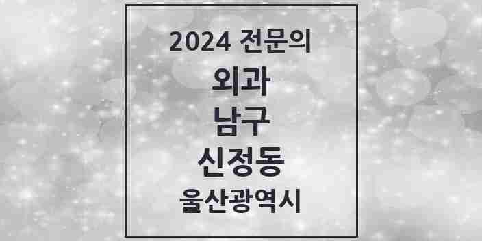 2024 신정동 외과 전문의 의원·병원 모음 5곳 | 울산광역시 남구 추천 리스트