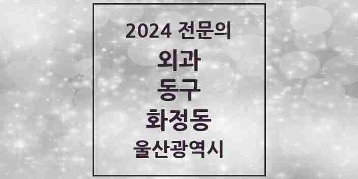 2024 화정동 외과 전문의 의원·병원 모음 | 울산광역시 동구 리스트