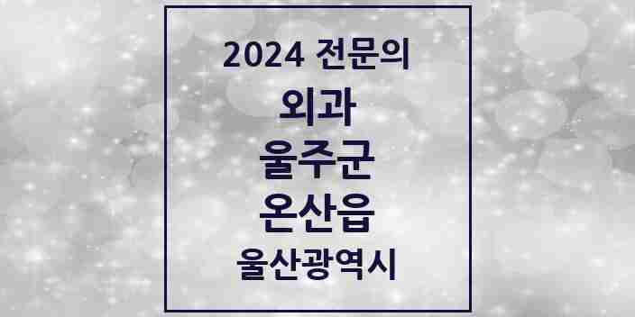 2024 온산읍 외과 전문의 의원·병원 모음 | 울산광역시 울주군 리스트