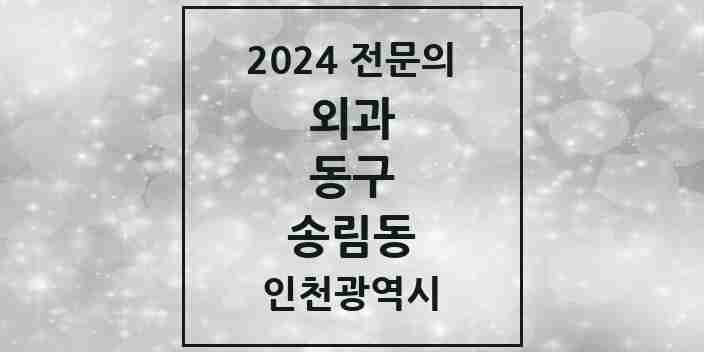 2024 송림동 외과 전문의 의원·병원 모음 3곳 | 인천광역시 동구 추천 리스트