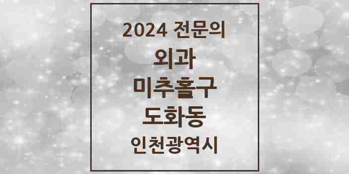 2024 도화동 외과 전문의 의원·병원 모음 3곳 | 인천광역시 미추홀구 추천 리스트