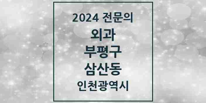 2024 삼산동 외과 전문의 의원·병원 모음 2곳 | 인천광역시 부평구 추천 리스트