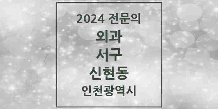 2024 신현동 외과 전문의 의원·병원 모음 | 인천광역시 서구 리스트