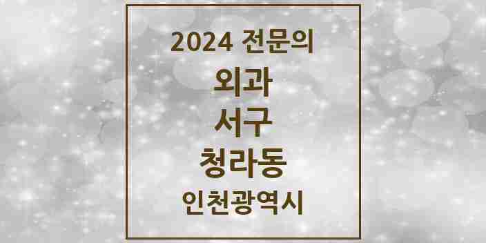 2024 청라동 외과 전문의 의원·병원 모음 | 인천광역시 서구 리스트