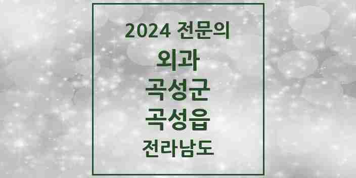 2024 곡성읍 외과 전문의 의원·병원 모음 1곳 | 전라남도 곡성군 추천 리스트