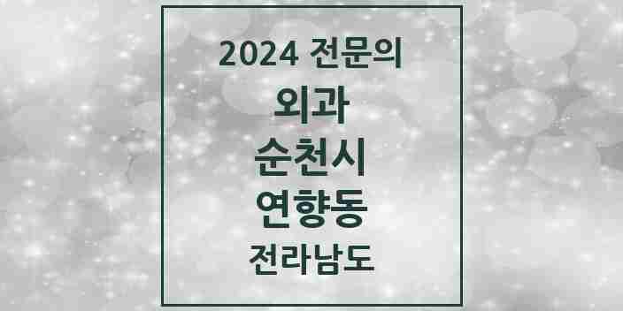 2024 연향동 외과 전문의 의원·병원 모음 4곳 | 전라남도 순천시 추천 리스트