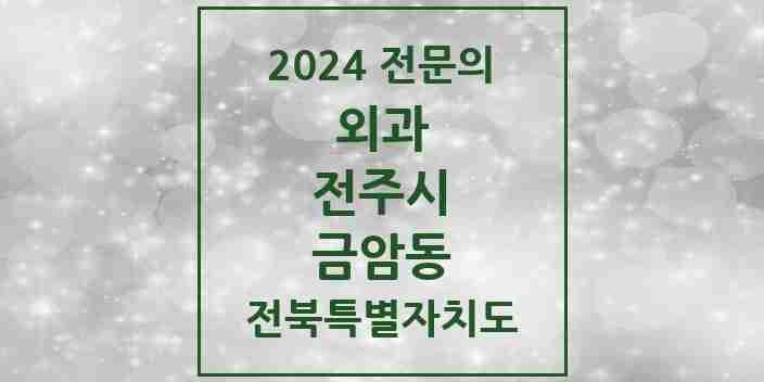 2024 금암동 외과 전문의 의원·병원 모음 | 전북특별자치도 전주시 리스트