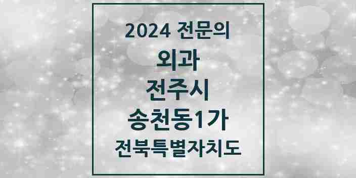 2024 송천동1가 외과 전문의 의원·병원 모음 | 전북특별자치도 전주시 리스트